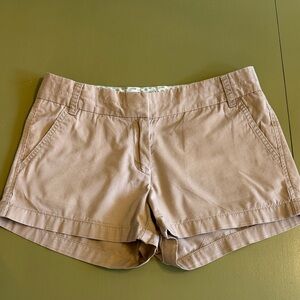 J Crew 100% Cotton Chino Broken-in Women's Tan Shorts